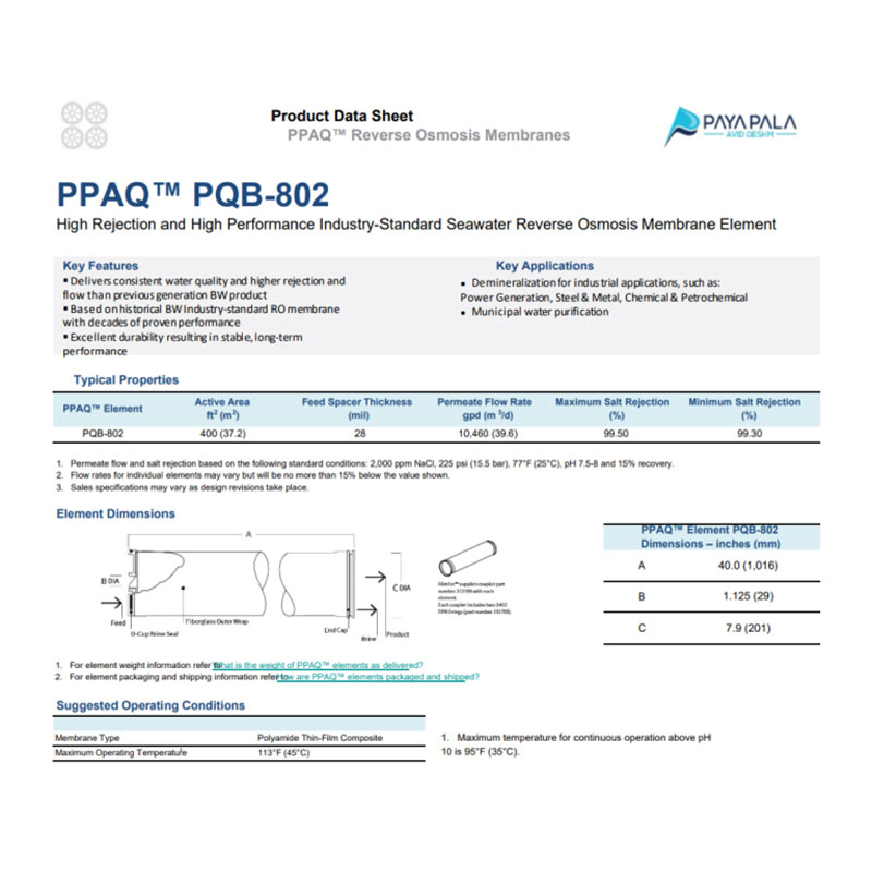 المنت 8 اینچ مدل PQB-802